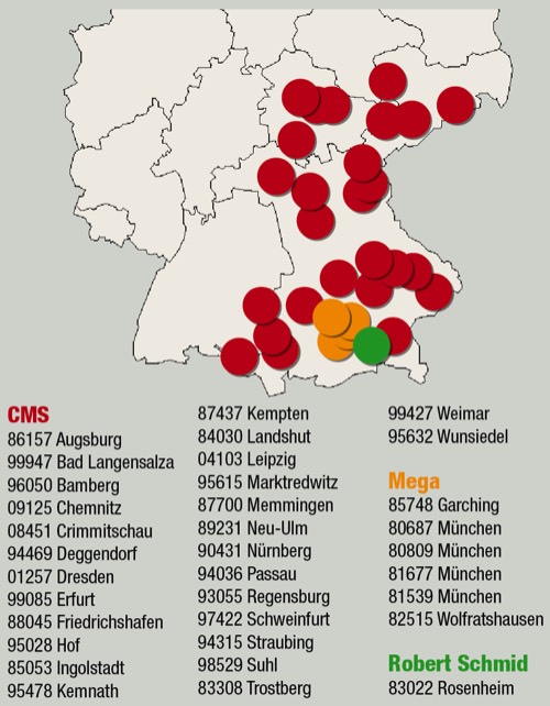 CMS, Mega und Robert Schmid übernehmen die Standorte