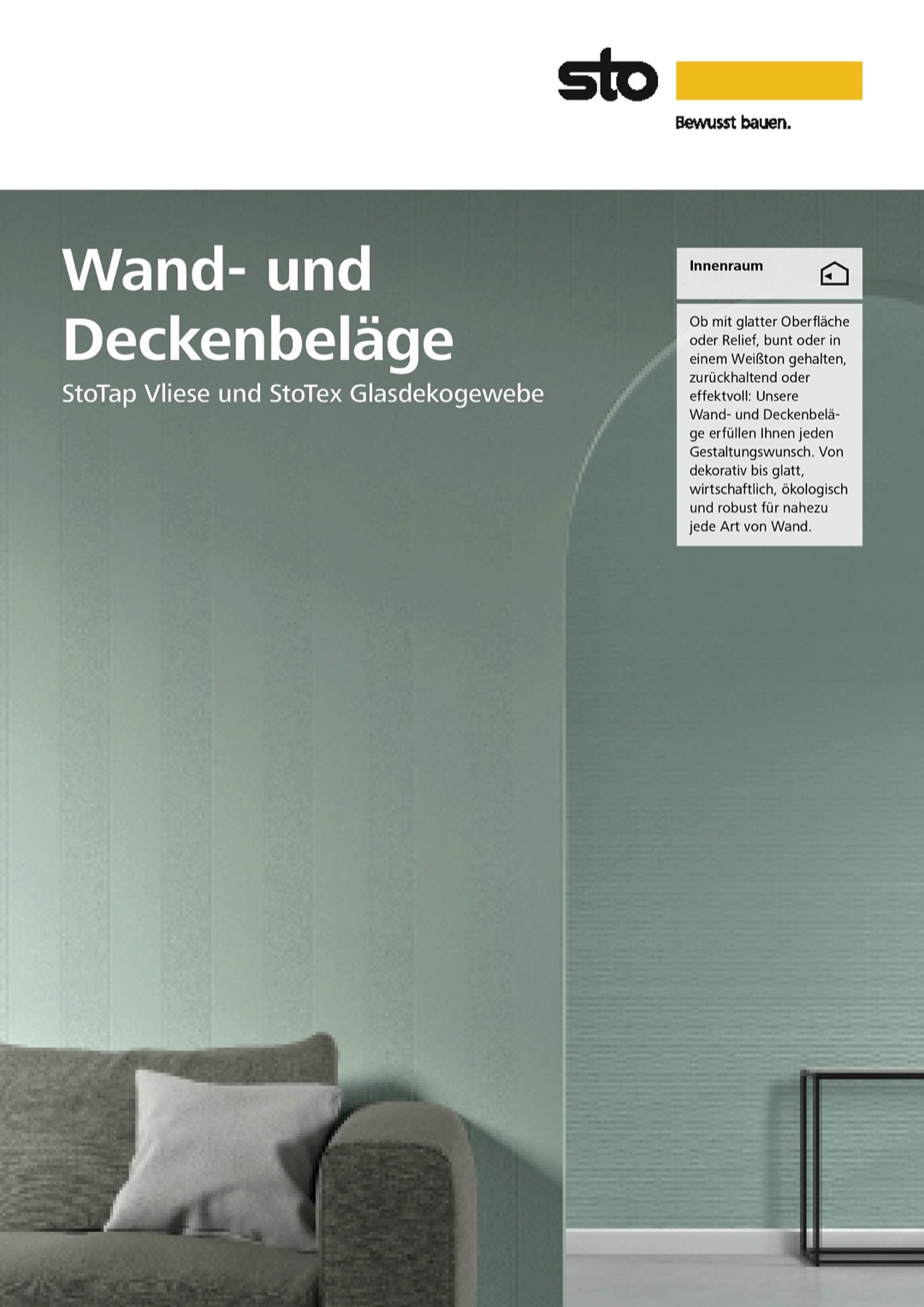 Sto-Broschüre über Wand- und Deckenbeläge