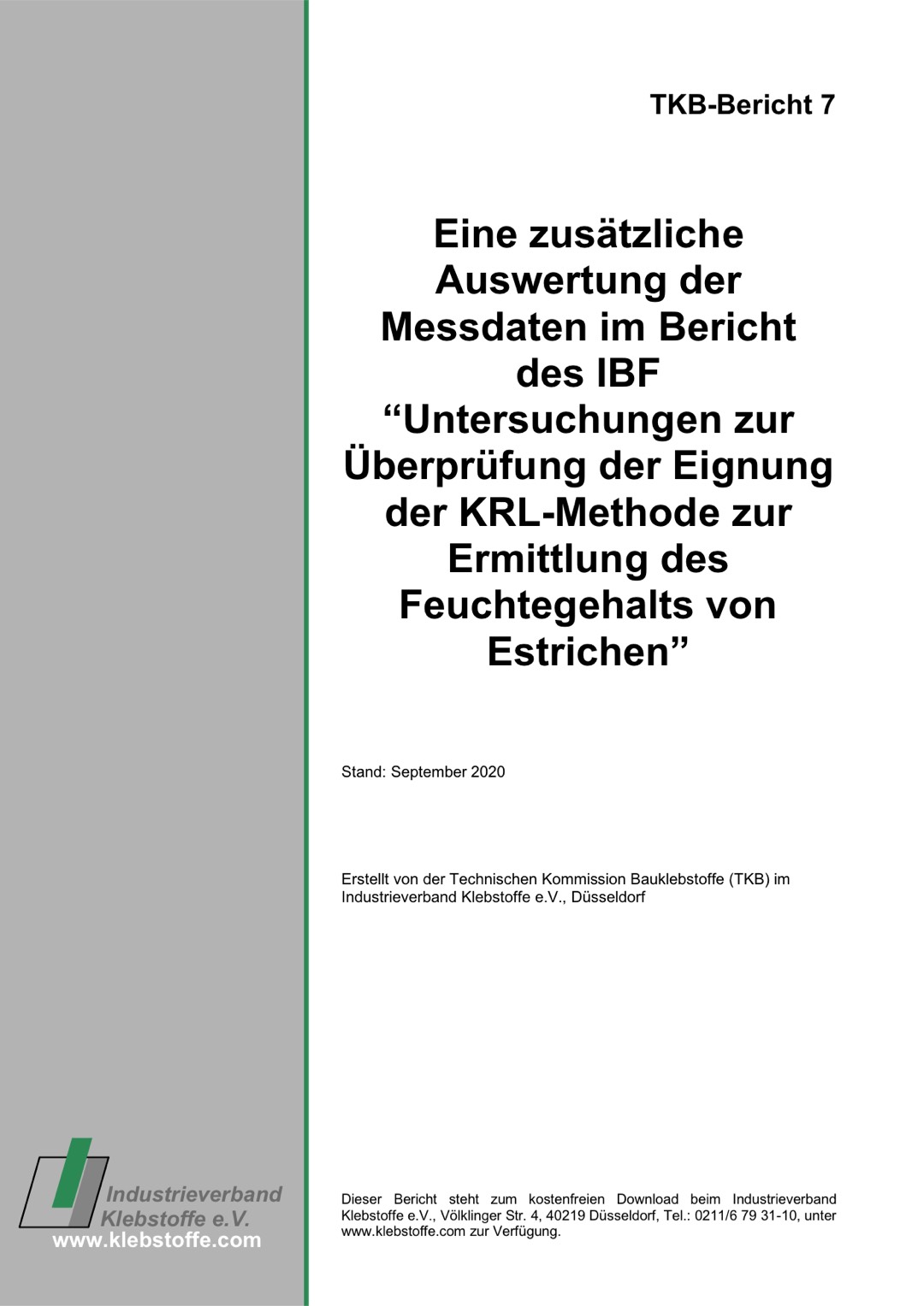 Bericht widmet sich der KRL-Methode