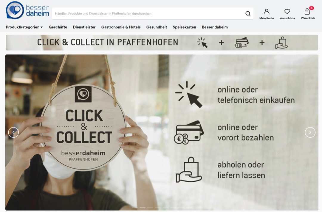 Hier werden stationäre Händler online sichtbar