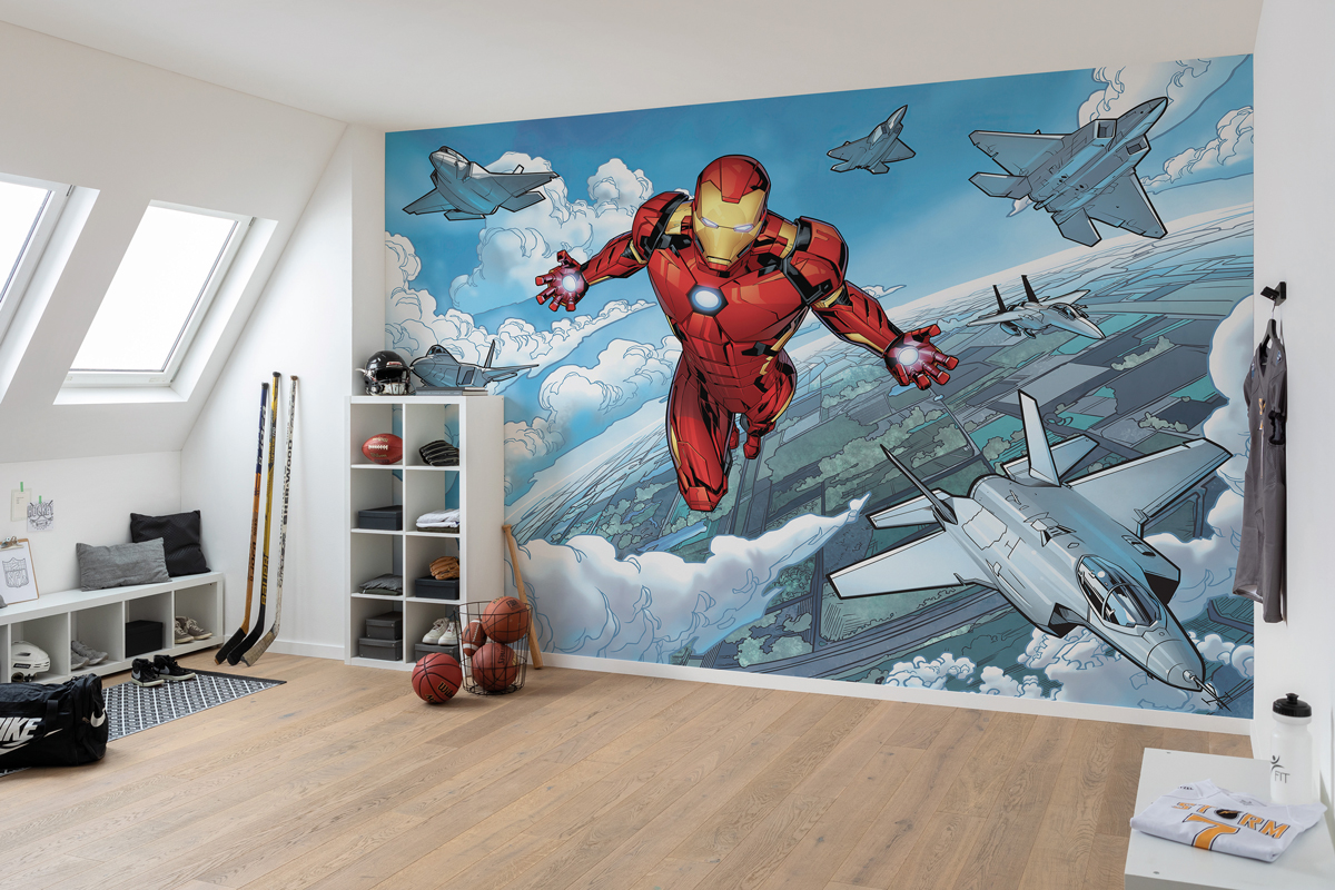 Superhelden und Kuscheldrachen an die Wand 