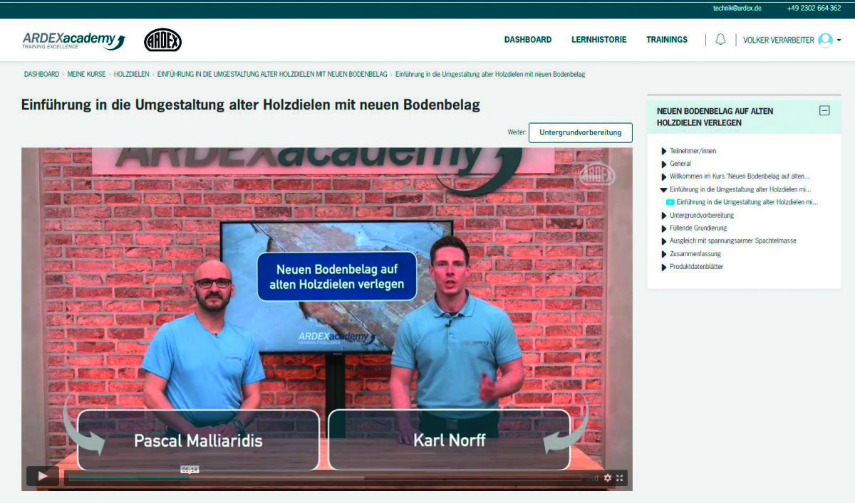 Ardex baut E-Learning-Plattform weiter aus