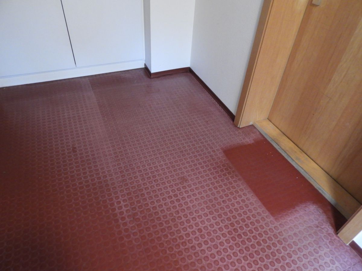 Kautschukböden immer mit klarem Wasser nachwischen