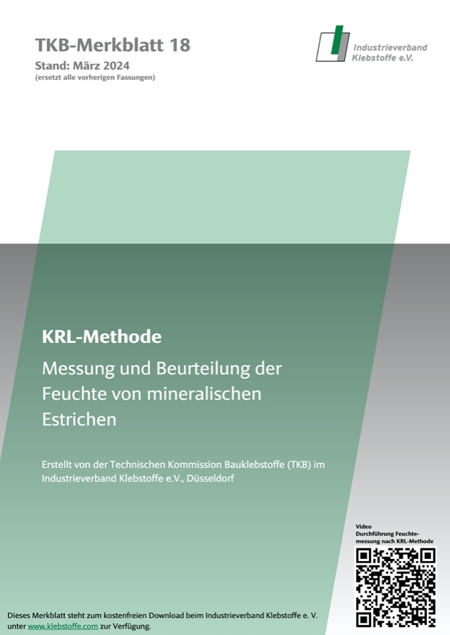 TKB veröffentlicht überarbeitetes Merkblatt zur KRL-Methode TKB veröffentlicht überarbeitetes Merkblatt zur KRL-Methode
