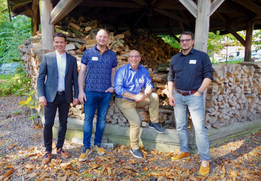 Die neue Bundesfachgruppe "Holz, Bodenbelag und Sportböden" mit Fachgruppenleiter Christian Druckmüller, seinem Stellvertreter Konstantin Blum sowie Thomas Allmendinger und Jens Bader. BVPF: Neue Bundesfachgruppe "Holz, Bodenbelag und Sportböden"