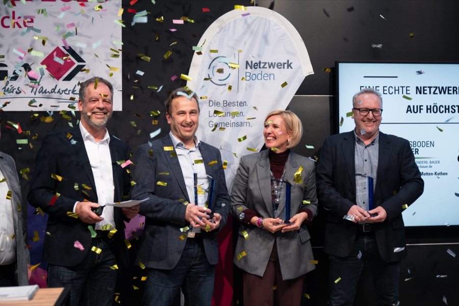 Netzwerk Boden: Verlegebetriebe Bauer, Zehetmair und Wessendorf prämiert