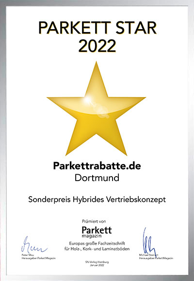 Parkettrabatte GmbH-Bettenfachhändler Urkunde Parkettrabatte GmbH